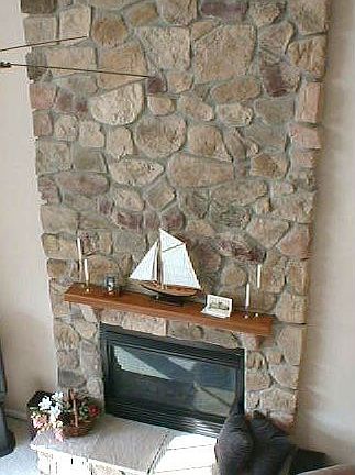 2-story Stone Fireplace