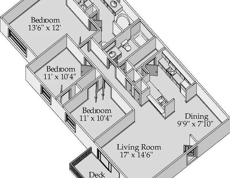 The Palmer - Madison - 2 Beds - 2 Baths - 1408 Sq. ft.
