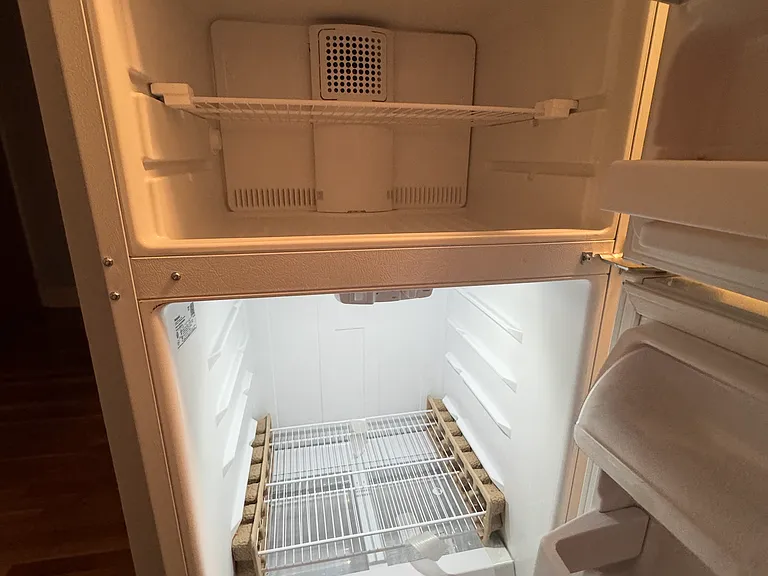 Inside of brand new fridge