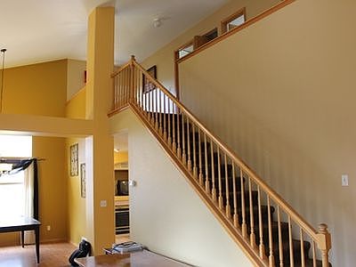 Dining room and stairs.