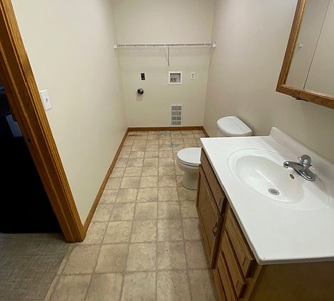Half bath and laundry