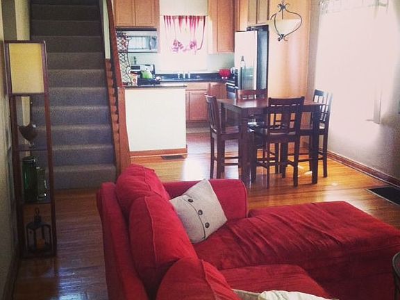 Living room and dining area