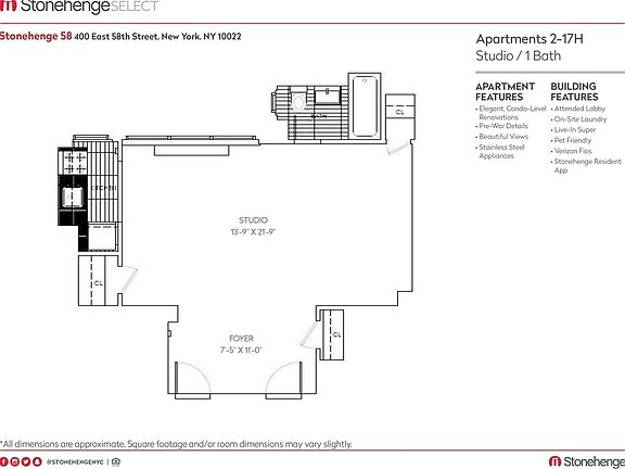2nd image of 400 E 58th St APT 7H