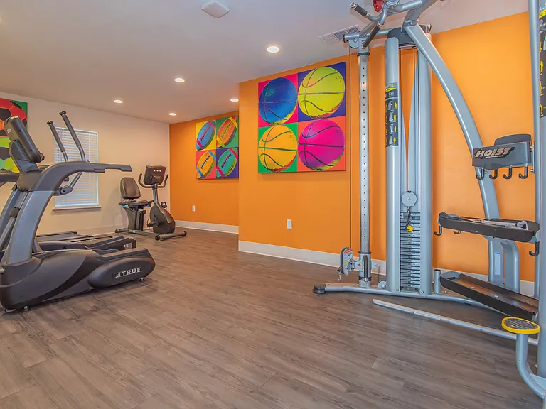 Fitness center.