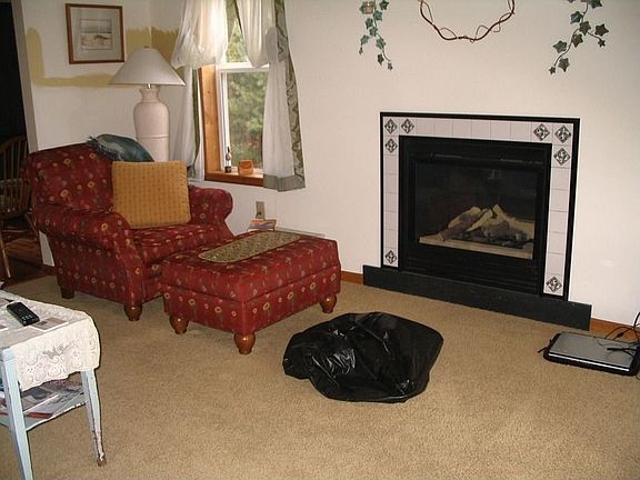 Living room w/ fireplace