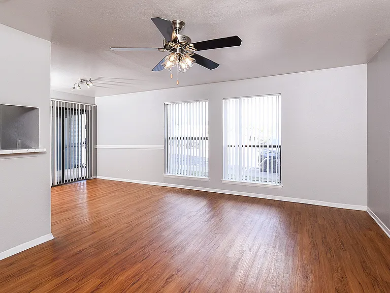 Living Area with Plank Flooring