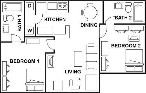 Floor plan 2X2