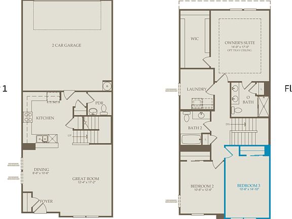 Floor Plan Level 1 and Floor Plan Level 2