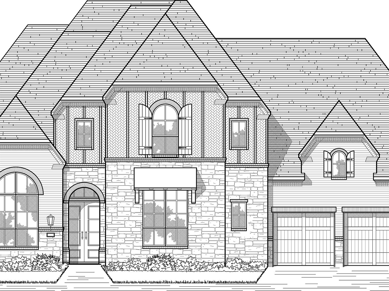 Plan 608 Plan, Woodforest Huntington: 100ft. lots
