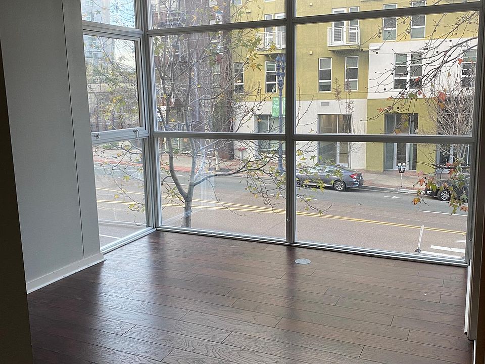 View from the master bedroom (roller shades have been installed for privacy)
