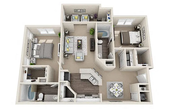Floor plan B2 - The Reagan