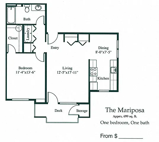 Floor plan Mariposa