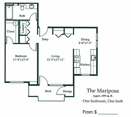 Floor plan Mariposa