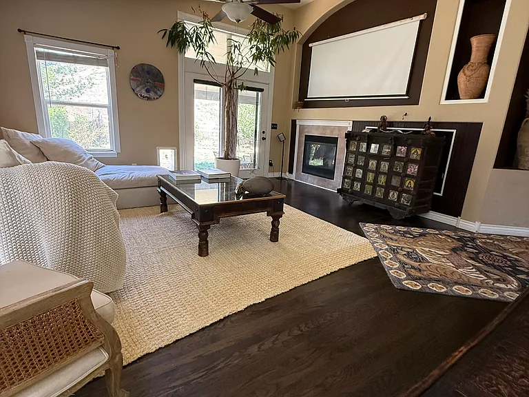 Main Floor living room with access to back patio