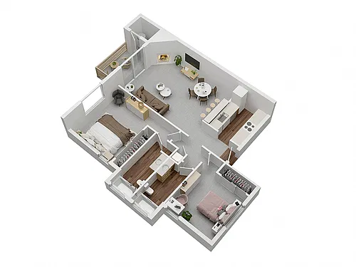 Floor plan 2X2 B