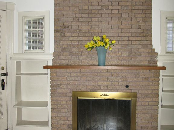 Living room with fireplace