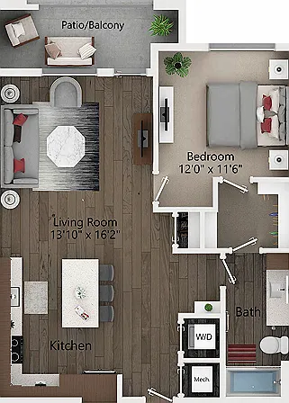 A6 | One Bedroom Floor Plan A6 | One Bedroom Floor Plan