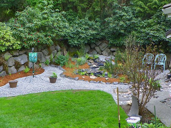 Garden pond area