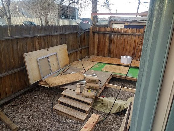 New side yard deck under construction 