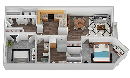 Floor plan 2X2 B