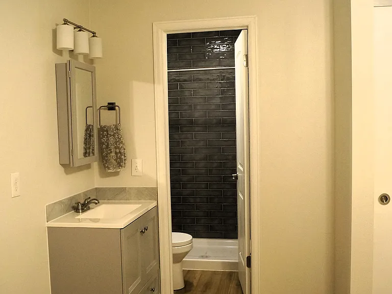 Primary bedroom with 3/4 bath.