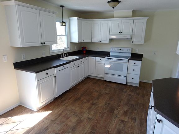 Spacious Kitchen with new flooring and cabinetry. New stainless steel Dishwasher installed Dec 2022. Refridgerator not shown , But included.