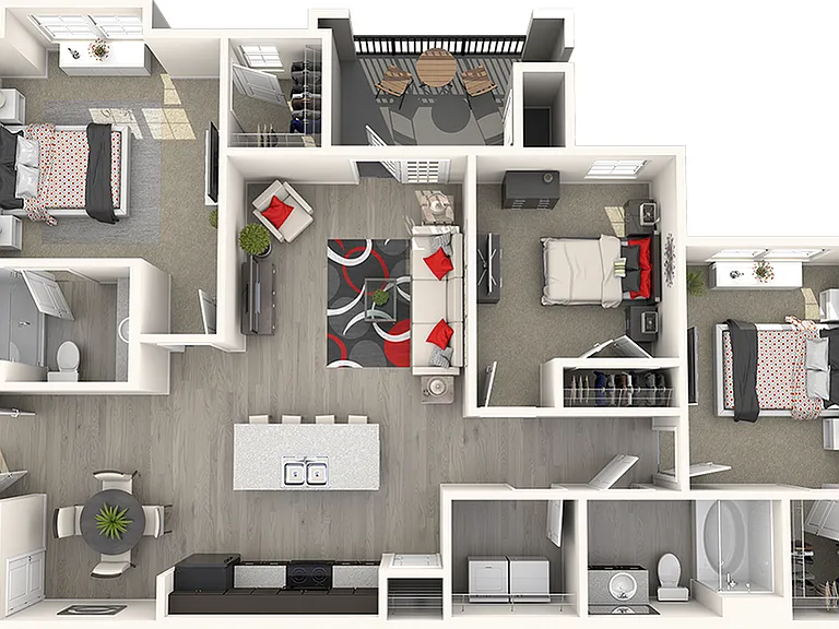 3 Bedroom | 2 Bath | 1305 SF 3 Bedroom | 2 Bath | 1305 SF