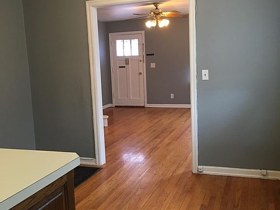view from kitchen to the front door