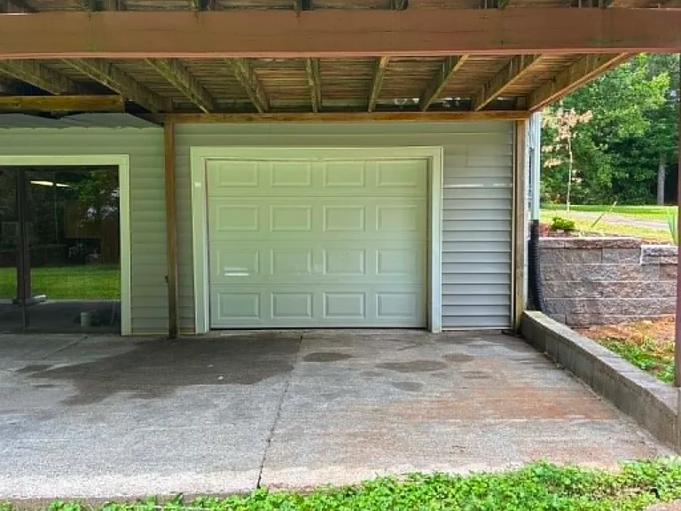 view of Boat garage from back yard