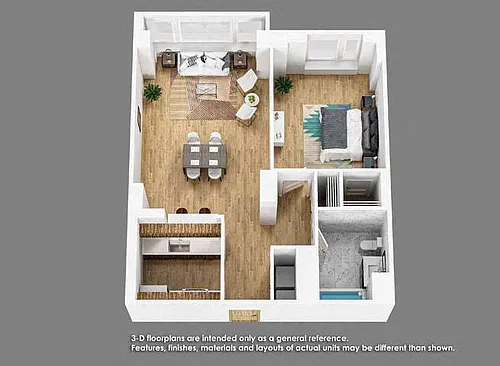 Floor plan 1 Bedroom 1 Bath- A02