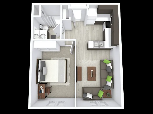 Floor plan 1x1 Deluxe