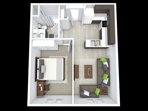 Floor plan 1x1 Deluxe