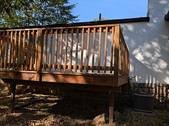 Back deck, view from yard