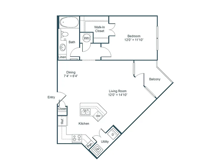 A3 Floor Plan - 1 Bedroom A3 Floor Plan - 1 Bedroom