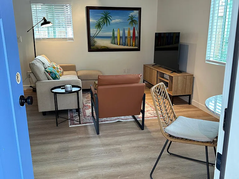Original wood beamed ceilings, plank vinyl flooring, fresh paint and all newly remodeled! Includes WIFI, all utilities paid.