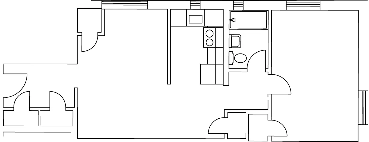 Floor plan Renovated 1 Bedroom G-01 Tier