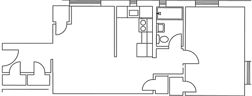 Floor plan Renovated 1 Bedroom G-01 Tier