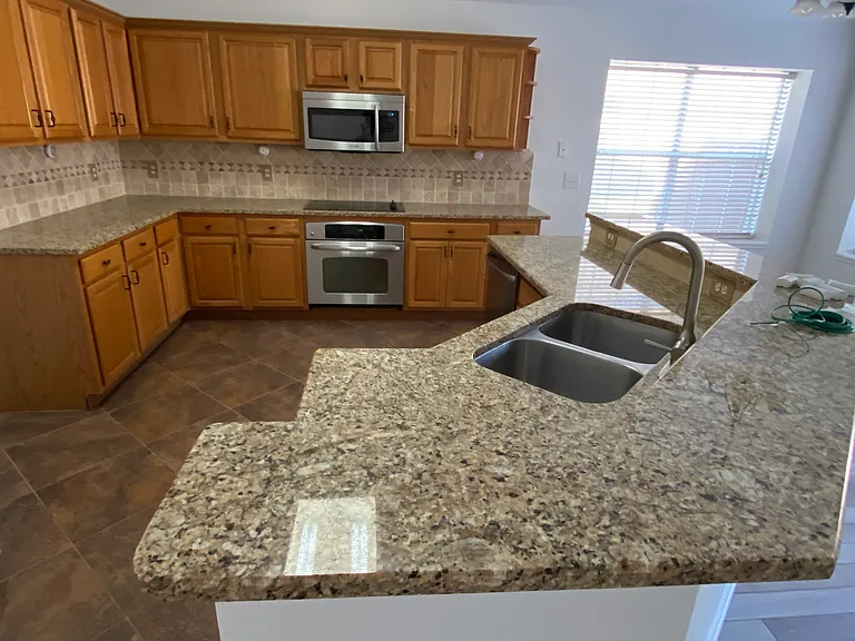 Kitchen with New Moen Faucet for Kitchen Sink