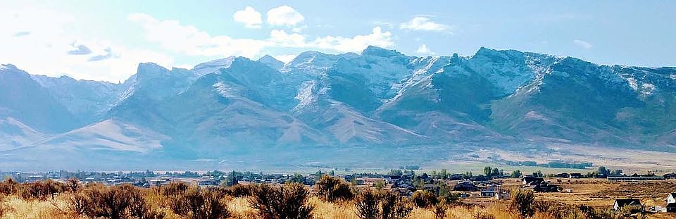 Ruby Mountain view from land