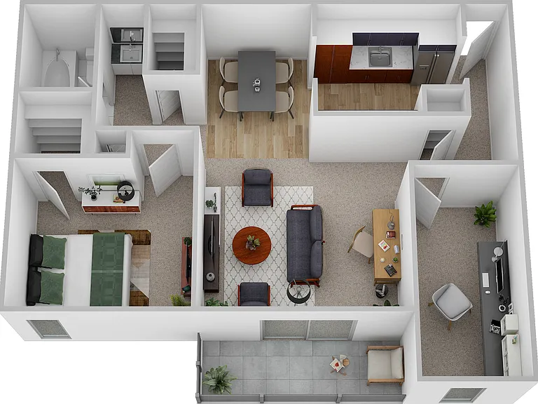 1 Bedroom/1Bathroom + Den Classic Floor Plan 1 Bedroom/1Bathroom + Den Classic Floor Plan