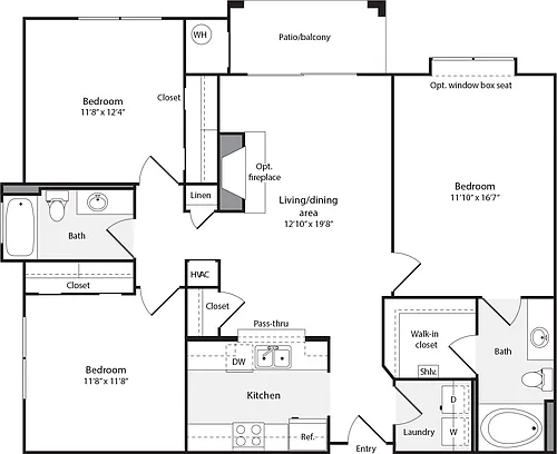 Floor plan 3+ Bedrooms A