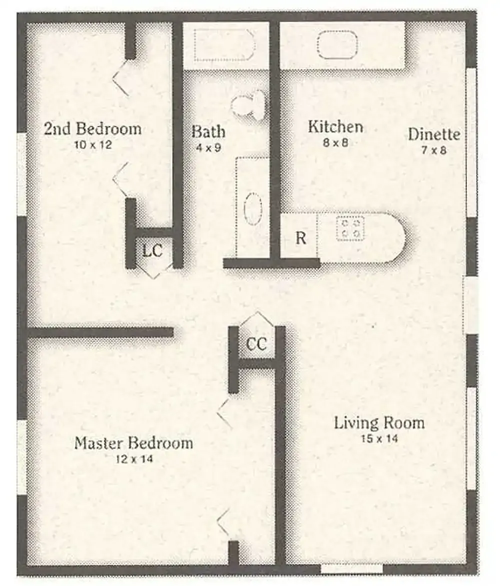 Floor plan 2 Bedroom