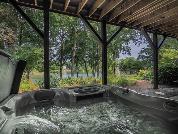 Covered hot tub