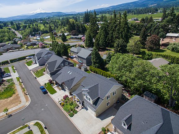 Aerial view with Mt.Hood