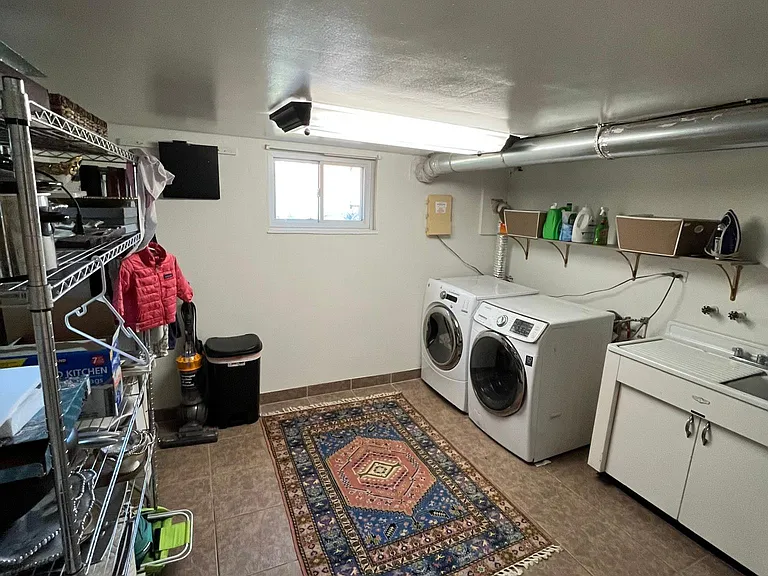 Laundry with tons of storage space.
