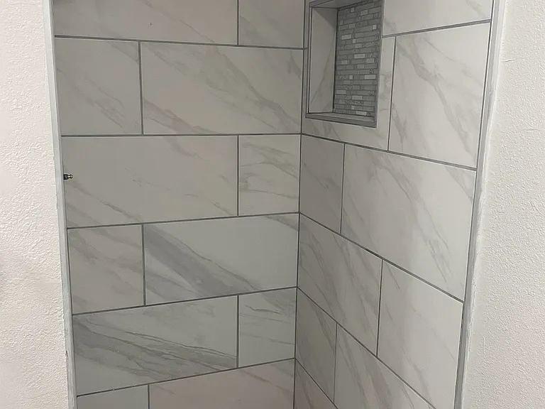 Master bath shower tile