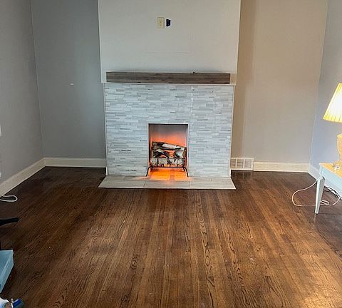 Living room fireplace