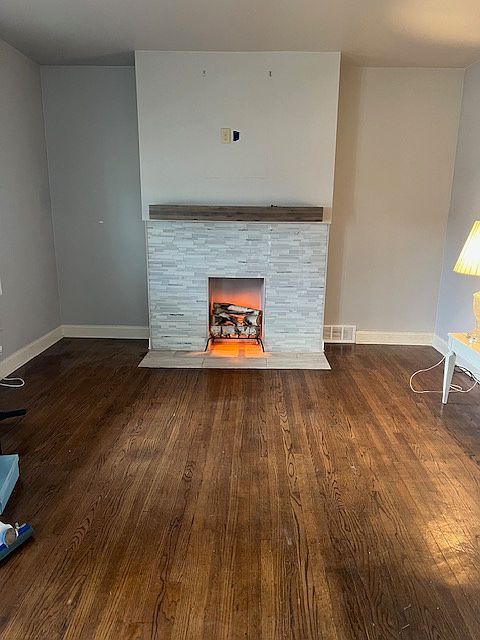 Living room fireplace