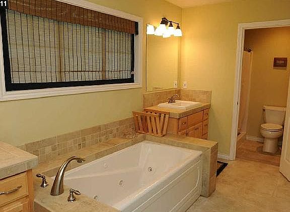 Updated master bathroom