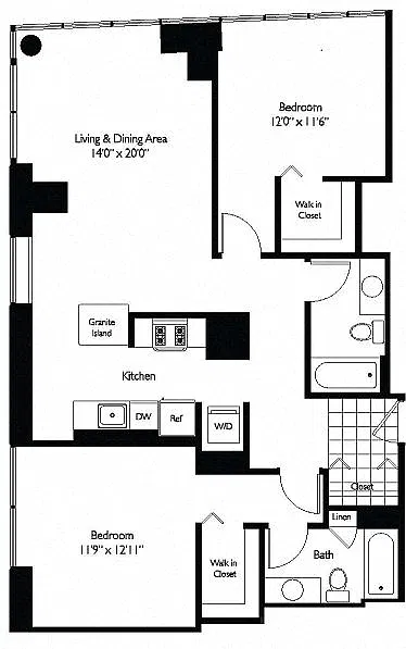 Floor plan 2 BEDROOM 01 - TIDES